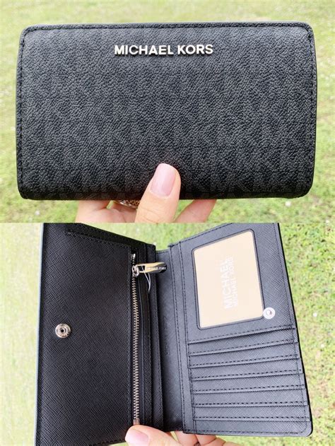 michael michael kors large logo slim wallet|michael kors slim wallet men's.